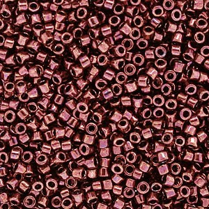 Delica Beads, Metallic Dark Raspberry, DBL-0012 