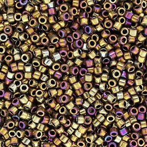 Delica Beads Size 11/0, Metallic Gold Violet, DB-0029 