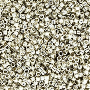 Galvanized Silver Delica Beads, DBL-0035 