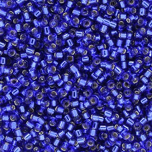 Delica Beads, Silver Lined Cobalt Blue, DB-0047 