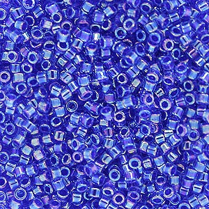 Size 11 Delica Beads,Sapphire Violet Transparent Rainbow, DB-0063 