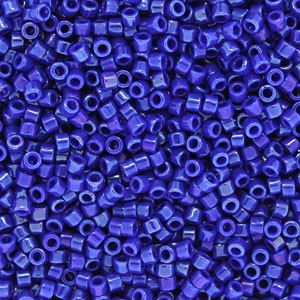 Size 11 Delica Beads, Cobalt Blue Opaque Lustre, DB-0216 