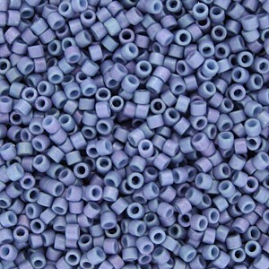Size 11 Delica Beads, Matte Metallic Denim Blue, DB0376 