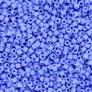 Size 11 Delica Beads, Matte Opaque Periwinkle AB, DB0881 