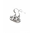 Silver Lotus Earrings 