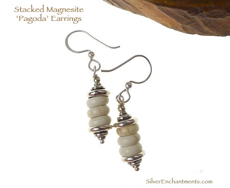Stacked Magnesite Earrings 