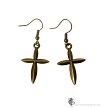 Bronze Cross Earrings 