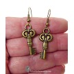 Double-Sided Key Charm Earrings 