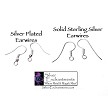 Silver Angel with Halo Hugging a Star Earrings 