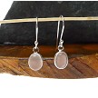 Rose Quartz Earrings, Sterling Silver 