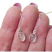 Sterling Silver Rose Quartz Gemstone Earrings 