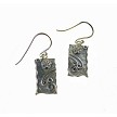 Sterling Silver Rustic Flower Earrings with Windy Scrollwork 