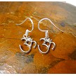 Sterling Silver Aum Symbol Earrings 