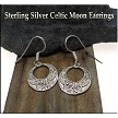 Sterling Silver Celtic Moon Earrings 