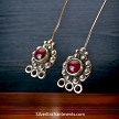 Sterling Silver and Garnet Gemstone Head Pins 