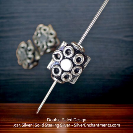 Sterling Silver Flower Beads 