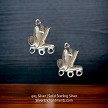 Sterling Silver Chandelier Earring Danglers with 3 Loops 