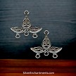 Sterling Silver Filigree Flower Chandelier Earring Findings 