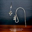 Sterling Silver Ear Wires with 4-Ball Top Accent 
