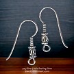 Sterling Silver Earring Hooks with Bali Bead Accent 