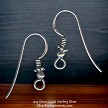 Sterling Silver Bali Daisy, Ball and Coil Ear Wires 