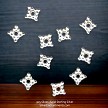 7mm Bright Sterling Silver Diamond Spacer Beads 