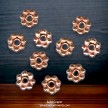 6mm Solid Copper Daisy Spacer Beads 
