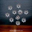 Sterling Silver 6mm Snowflake Bead Caps 