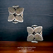 10mm Sterling Silver Square Flower Beads 