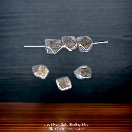 5mm Sterling Silver Faceted Cube Beads 