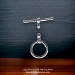 Small Sterling Silver Round Toggle Clasps with Wrap Detail 