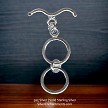 Sterling Silver 2-Ring Expansion Toggle Clasps with Bent Bar 