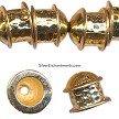 10x8mm Hammered Gold Plated Jewelry End Caps 5.5mm Opening  