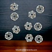 10mm Sterling Silver Dotted Twisted Rope Beadcaps 
