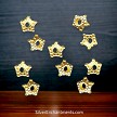 6mm Gold Star Bead Caps 