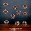 6.5mm Copper Blossom Topper Bead Caps 