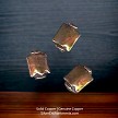 8x6mm Solid Copper Pillow Rectangle Beads 