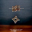 8mm Solid Copper Double Diamond Spacer Beads 