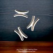 10mm Sterling Silver Double Curved Noodle Tube Beads 