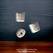 7x5mm Brushed Sterling Silver Oval Pillow Beads 