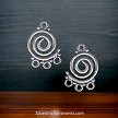 2 Sterling Silver Celtic Spiral Earring Findings 