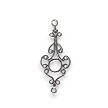 2 Sterling Silver Long Ornate Chandelier Findings 