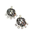 Sterling Silver Ornate Chandelier Earring Parts, Pair 