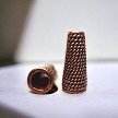 Solid Copper Jewelry Cone, Coil Detail, 7mm Opening 