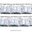  20mm Brushed Silver Hatch Patterned Square Pillow Beads 