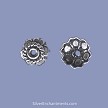 8mm Sterling Silver Fluted Bead Caps with Twist Coil Accent 