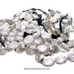 22x18mm Silver Swirling Oval Beads by the Strand 