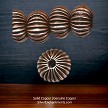 2 7x11mm Genuine Copper Crimped Rondelle Beads 