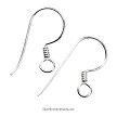 Silver Plated French Earwires with Coil Accent 