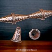15x12mm Copper Fancy Textured Jewelry Cones 8mm Opening 
